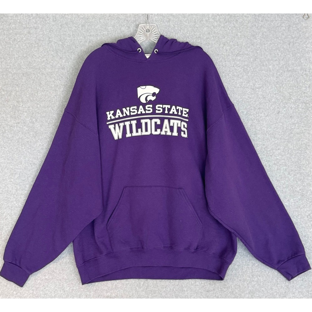 Russell Athletic Hoodie Men 2XL Purple Kansas State Wildcats Graphic Pullover
